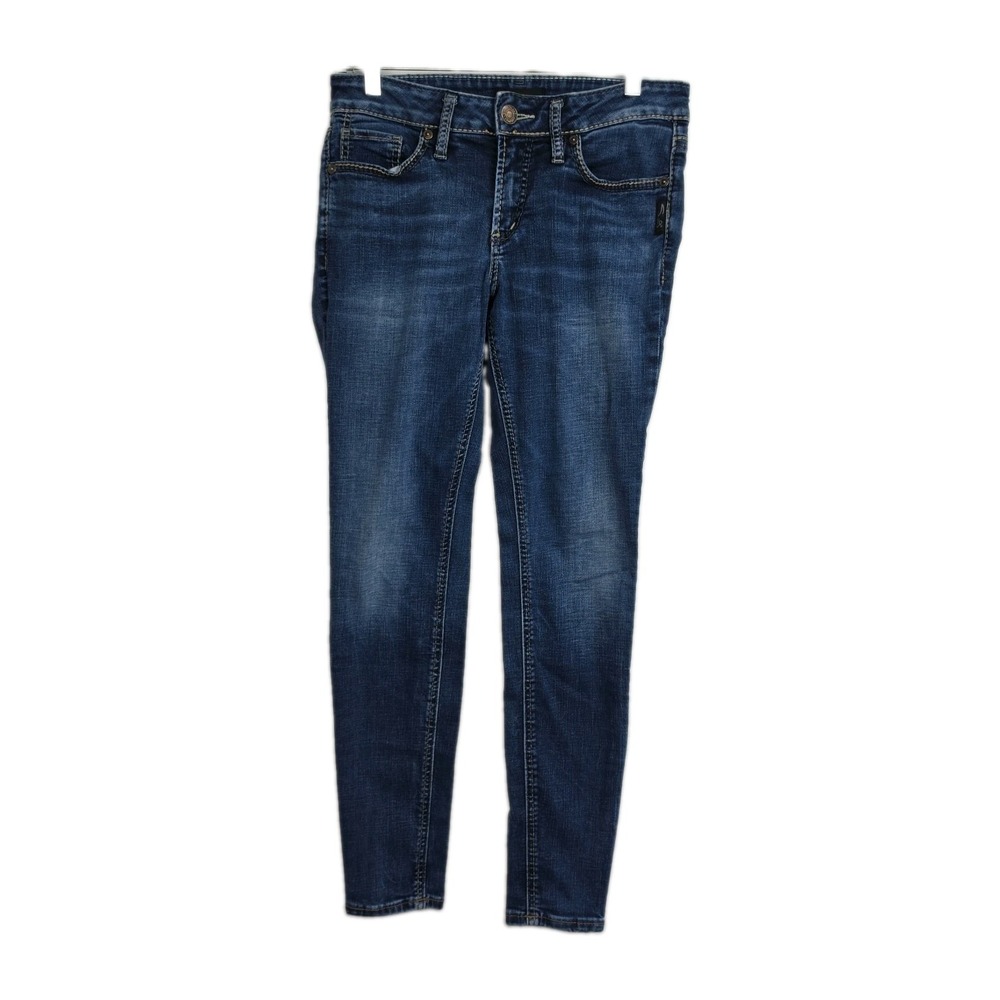 Silver Jeans Co. Suki Skinny Jeans Women's 28x29 Med. Wash Blue